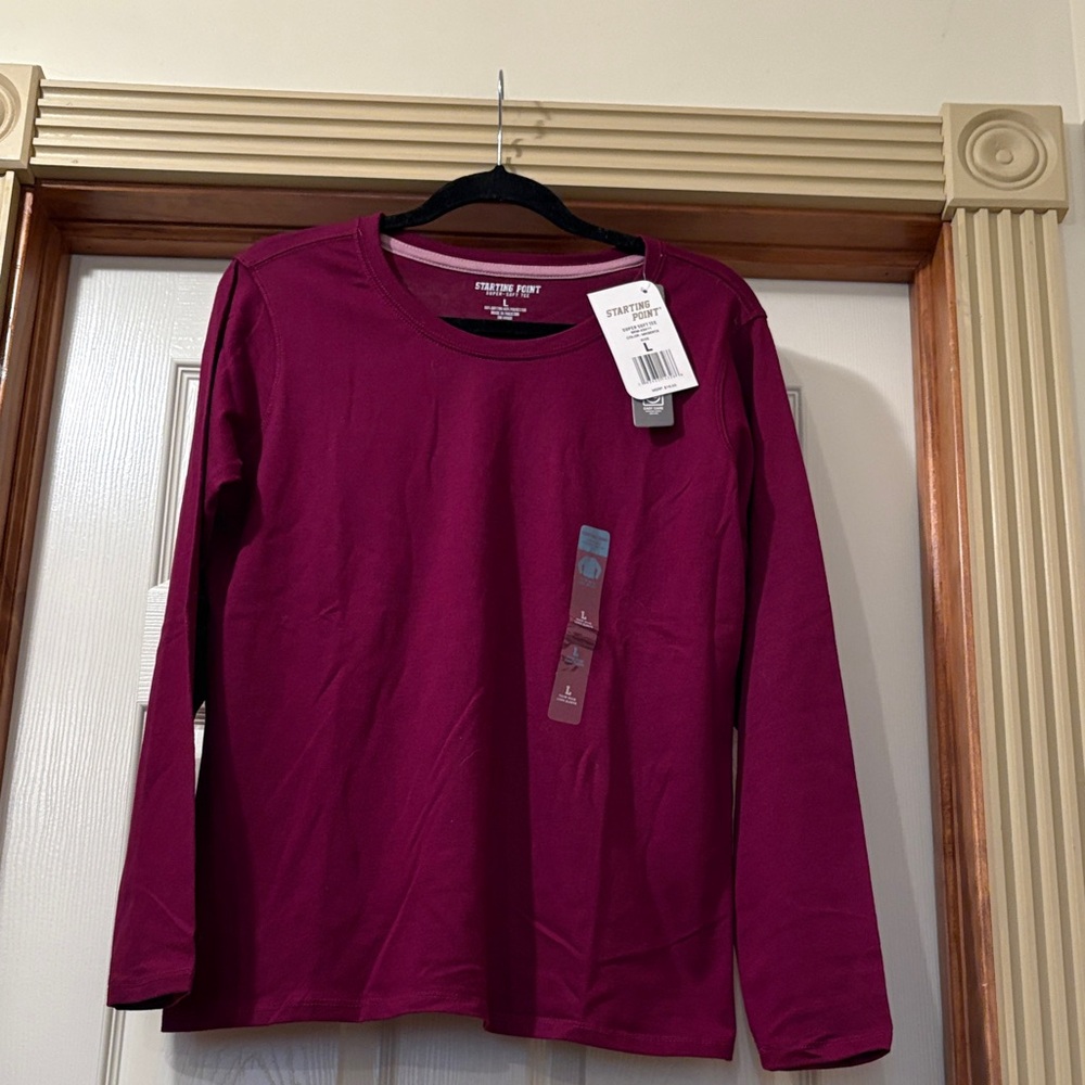 Women's Long Sleeve Top - Magenta